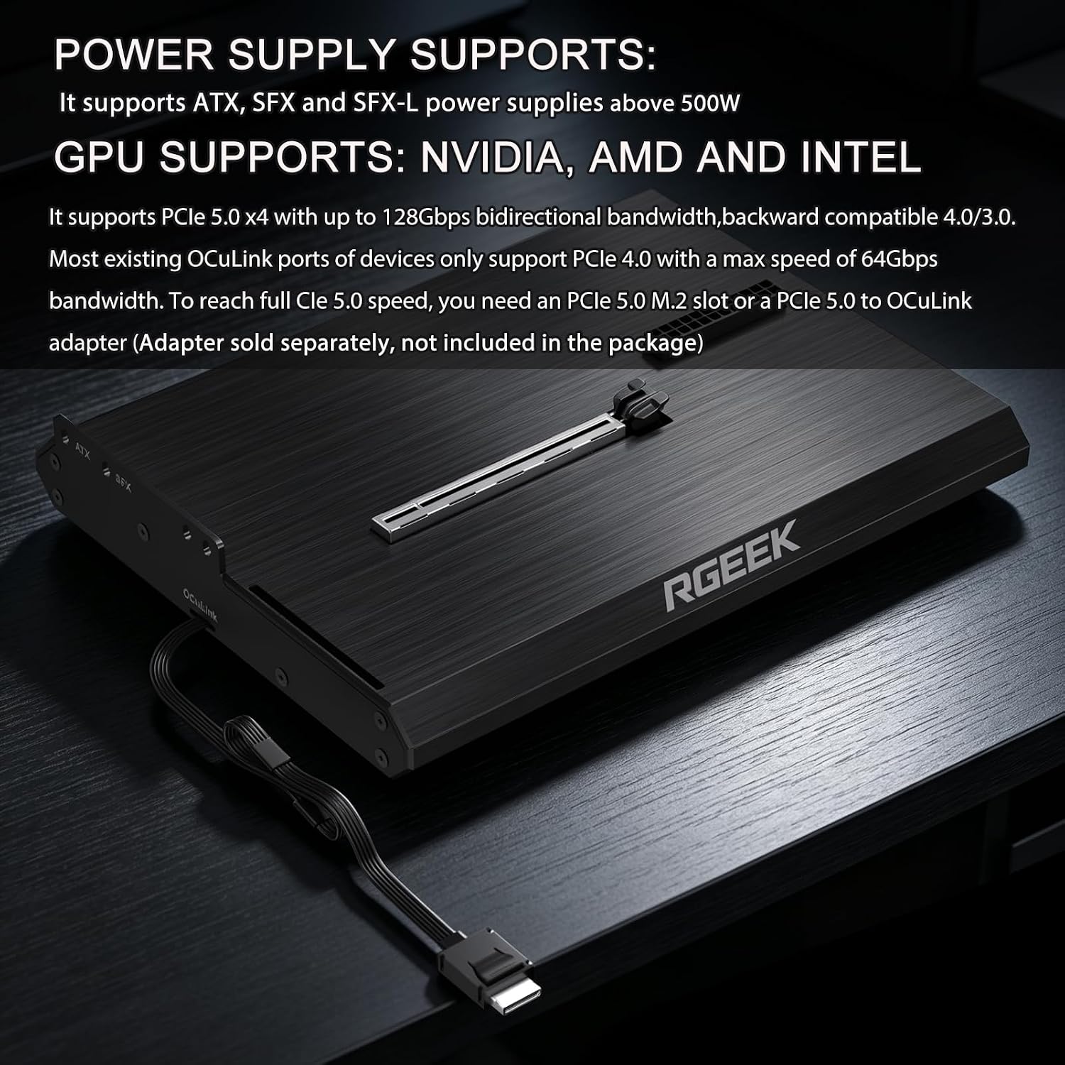 OCuLink eGPU Dock PCIe 5.0 x4  - огляд і ціна Oculink Egpu Mini Pc